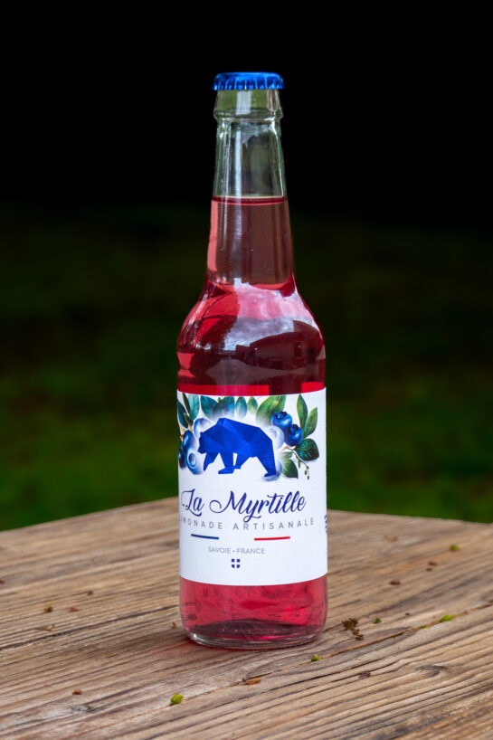 Limonade myrtille brasserie Caquot Savoie